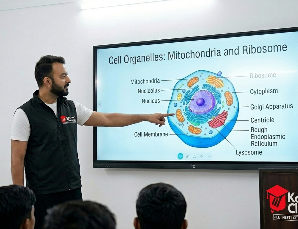 Kothari Classes faculty teaching Biology — Cell Organelles, Mitochondria & Ribosome